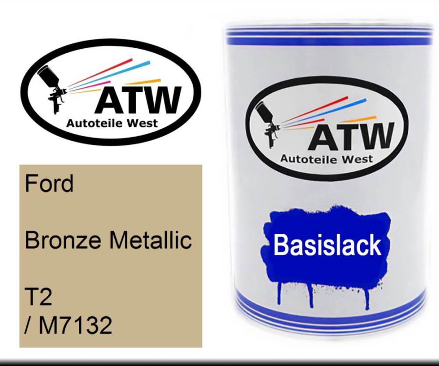 Ford, Bronze Metallic, T2 / M7132: 500ml Lackdose, von ATW Autoteile West.
